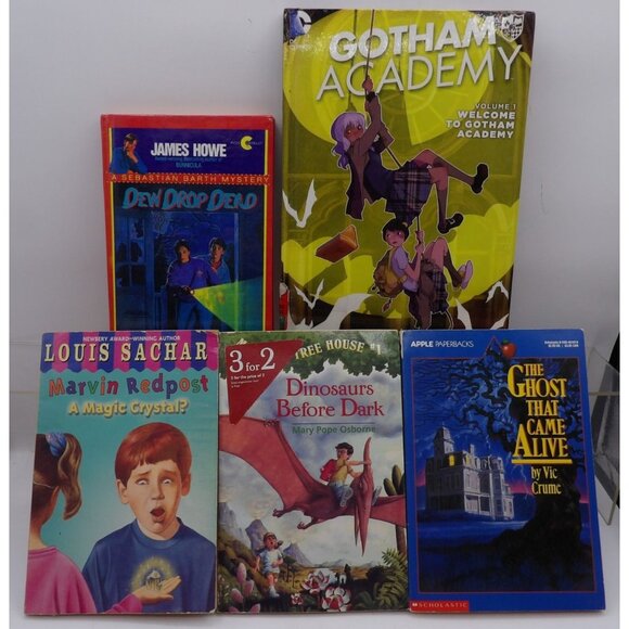 Set Of 5 Children's Magic & Mystery Books- Gotham Academy, Dew Drop Dead & More - Picture 1 of 1